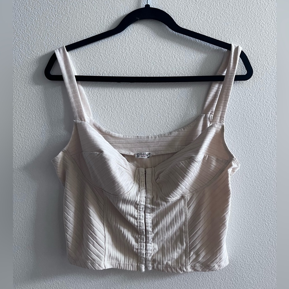 FP intimates Cropped eyelet bust tank